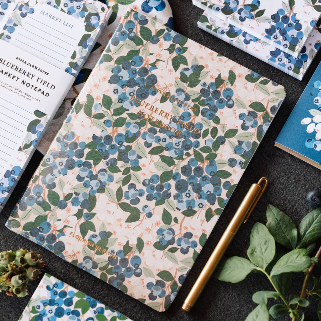 Blueberry Field Stitched Notebook - Raymond's Hallmark
