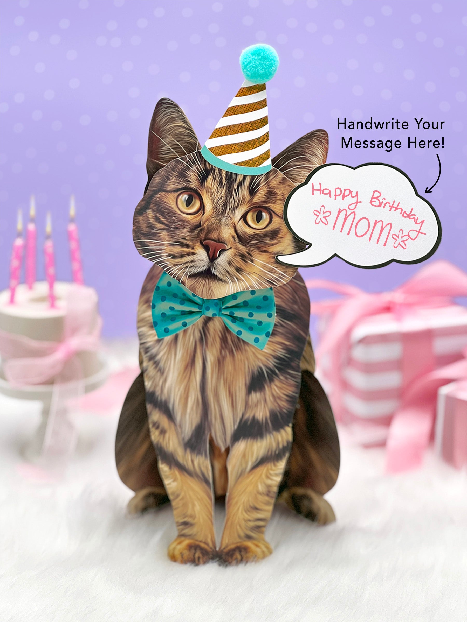 Brown Tabby Pop-Up Cat