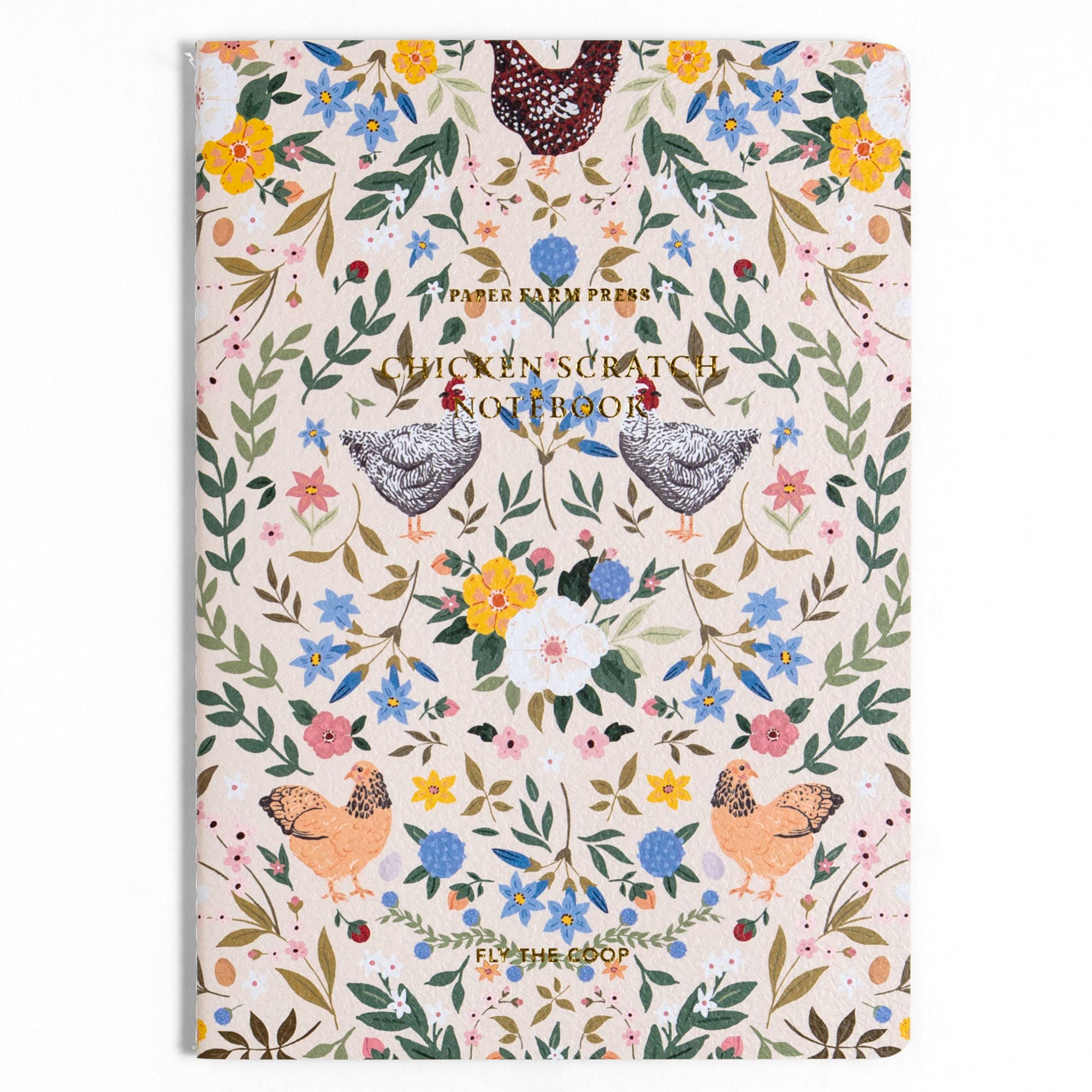 Chickens  & Flowers Stitched Notebook - Raymond's Hallmark