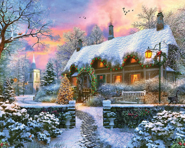 Christmas Cottage - 1,000 - Raymond's Hallmark