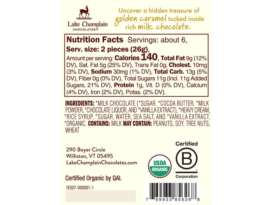 Organic Caramel Milk Chocolate Eggs - Raymond's Hallmark