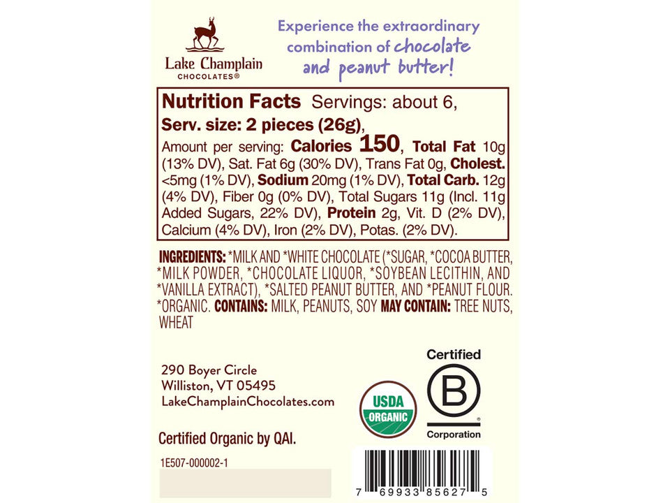 Organic Peanut Butter Milk Chocolate Eggs - Raymond's Hallmark