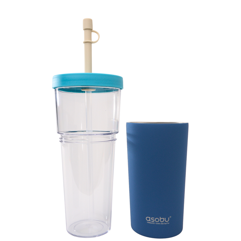 See-Through Straw Tumbler w/Detachable Insulated Mug Limited edition Pastel Blue