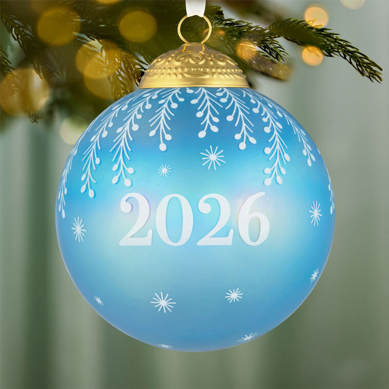 Christmas Commemorative 2026 Ball Glass Ornament