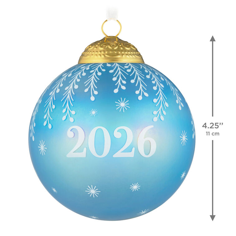 Christmas Commemorative 2026 Ball Glass Ornament
