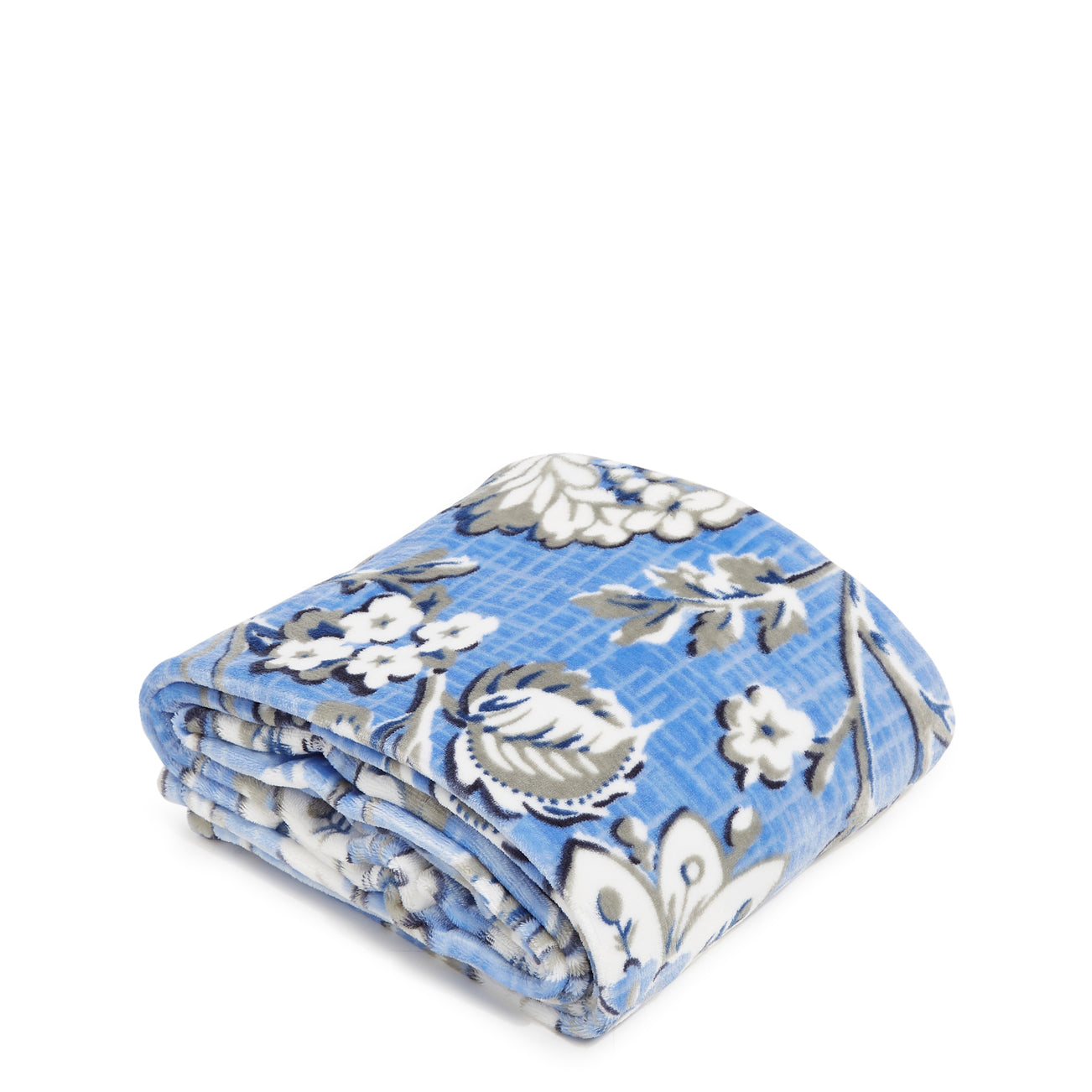 Plush Throw Blanket Bee Garden Blue