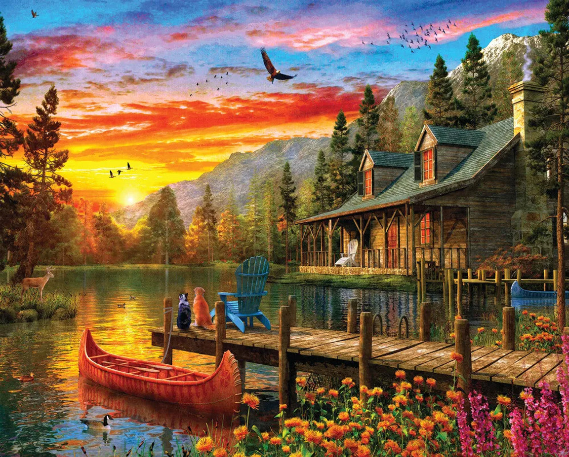 Cabin Evening Sunset - 1500 - Raymond's Hallmark
