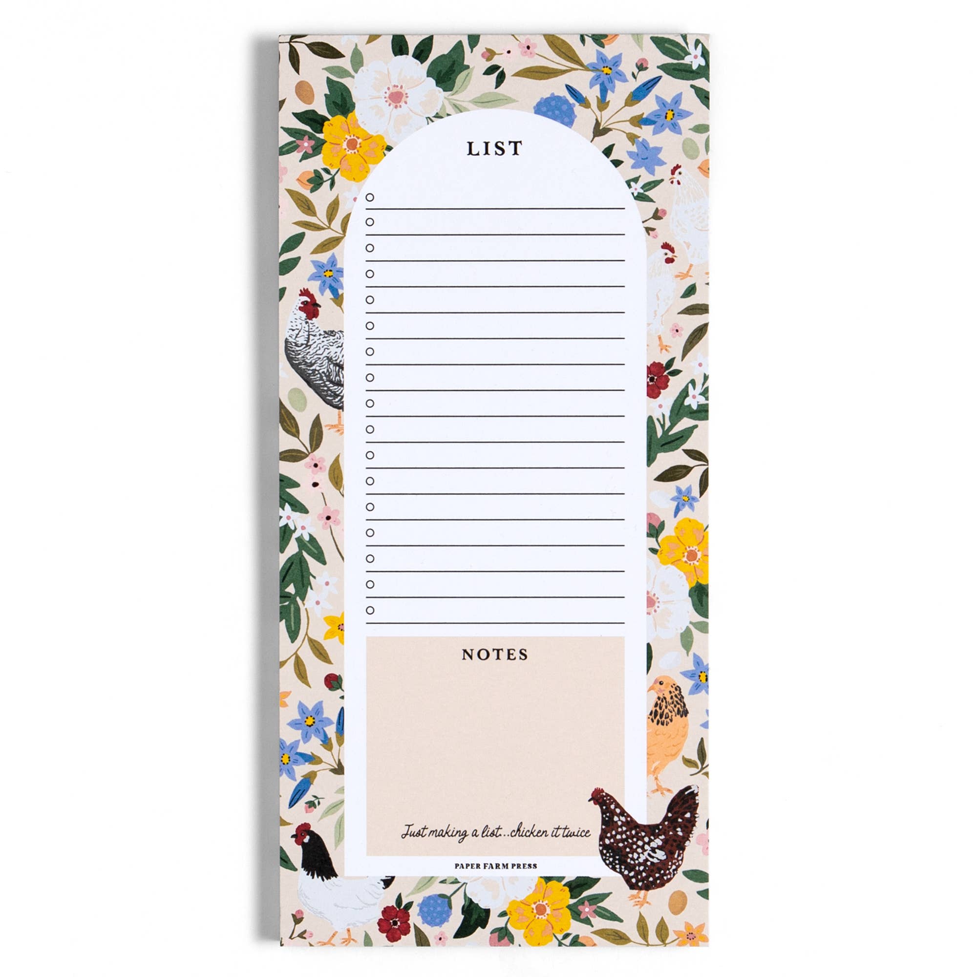 Chickens & Flowers Market List Notepad - Raymond's Hallmark