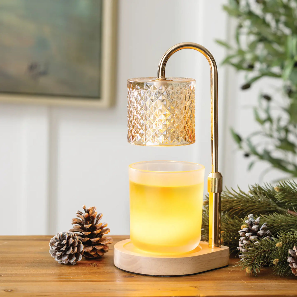 Champagne Crystal Candle Warmer Lamp
