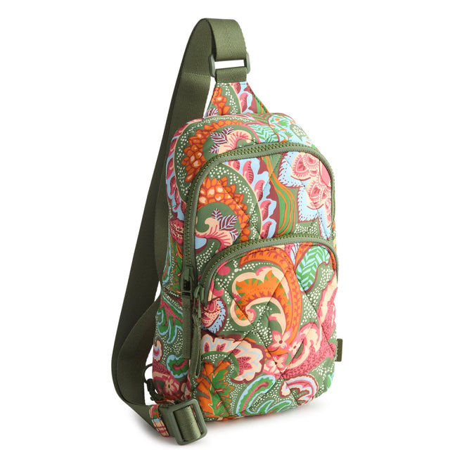 Small Lorman Sling Backpack Leaf Me Not Paisley