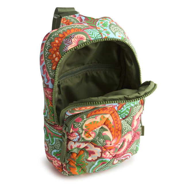 Small Lorman Sling Backpack Leaf Me Not Paisley