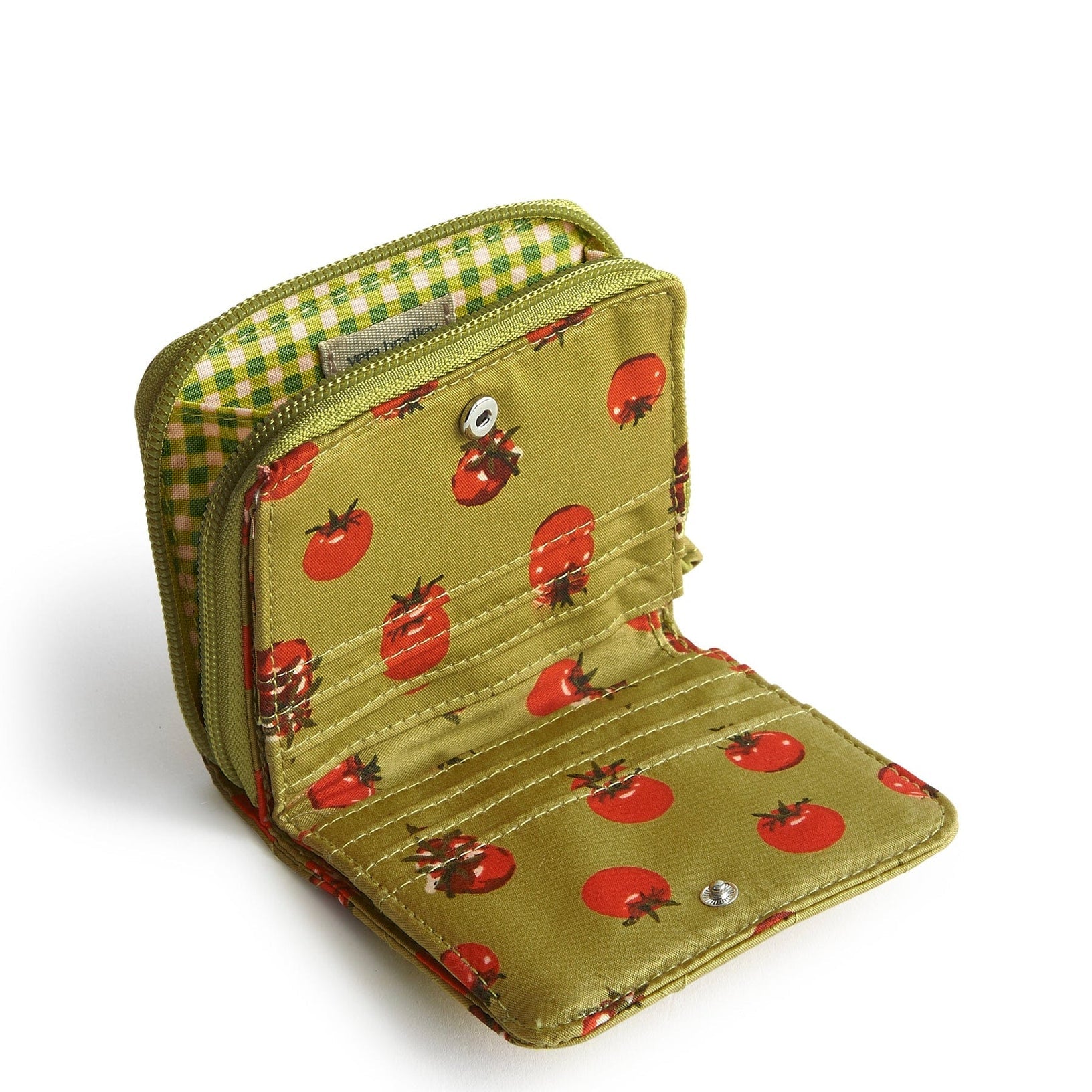 Small Zip-Around Wallet in Tiny Tomatoes Palm - Raymond's Hallmark