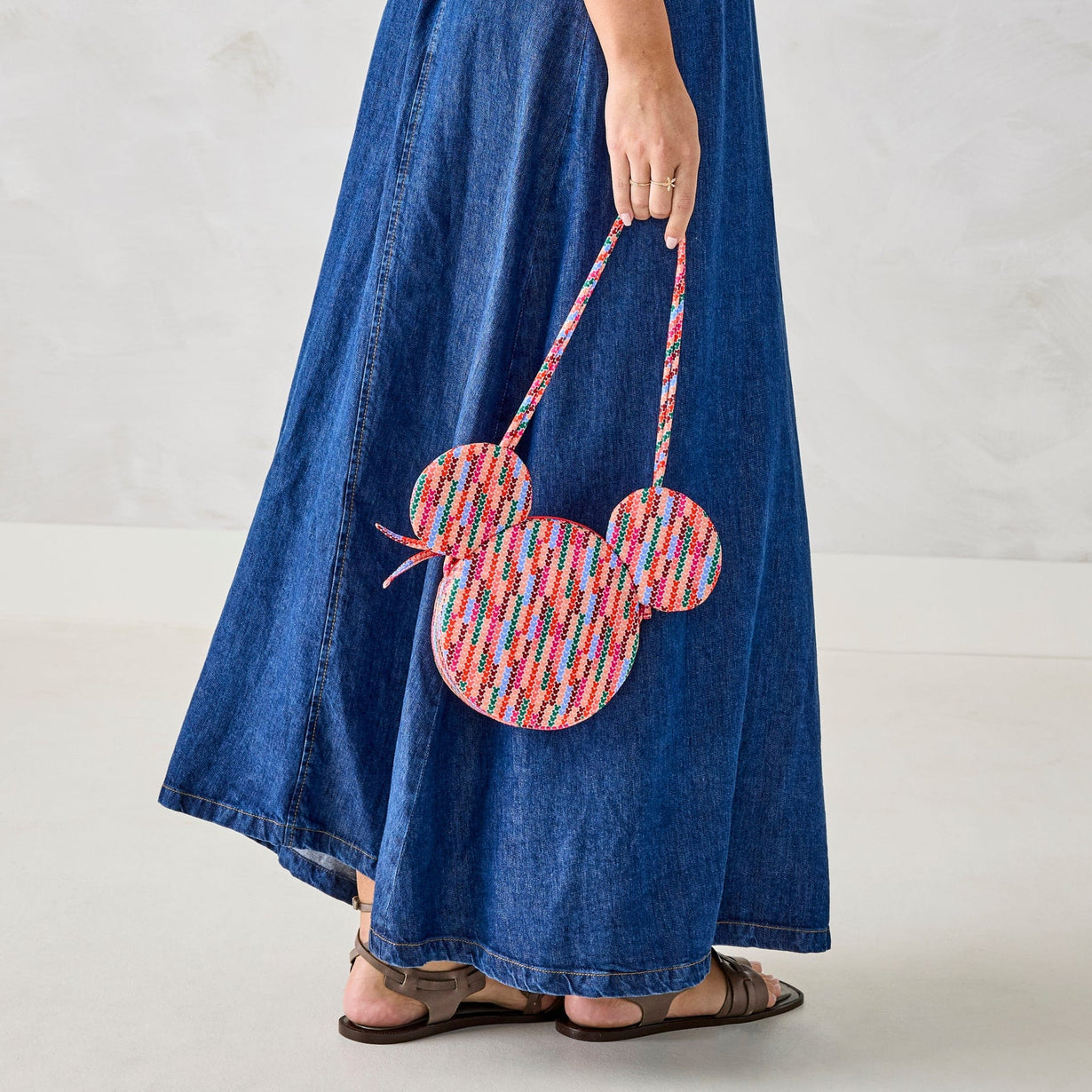 Mickey Mouse Crossbody - Mickey Meadow Stripe