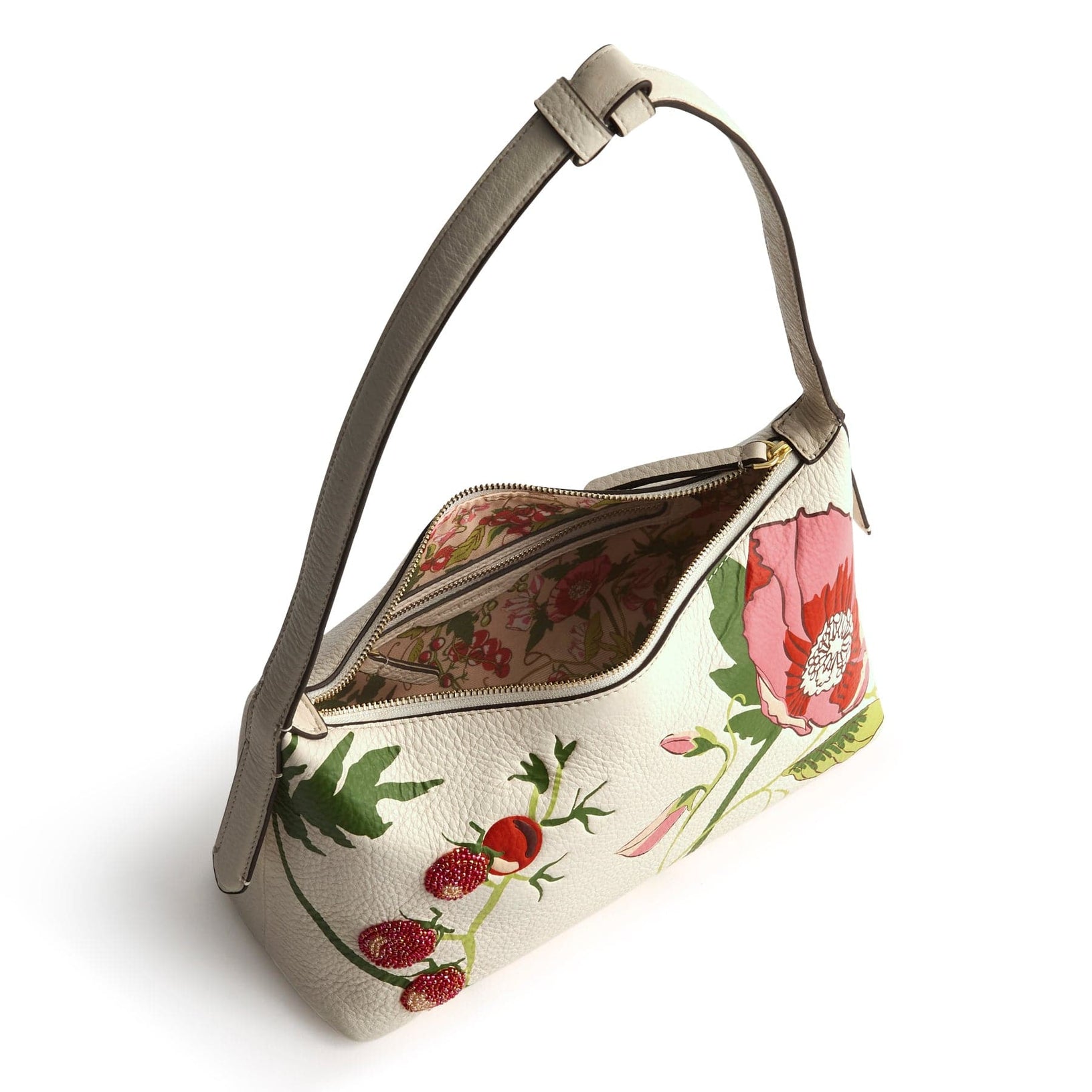 Roxbury Crescent Shoulder Bag in Meadow Bouquet Cottage Cream - Raymond's Hallmark