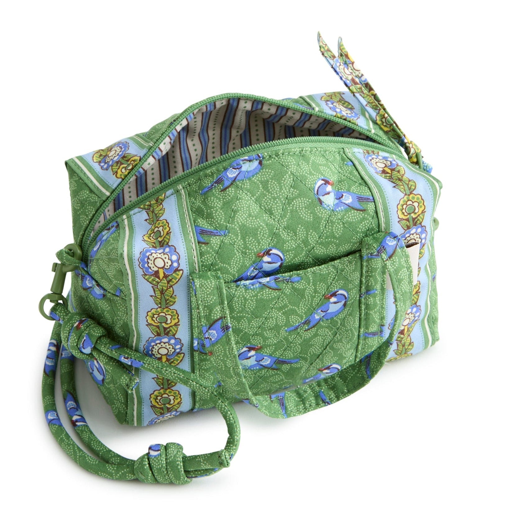 Mini Original Duffel Crossbody Green Birds - Raymond's Hallmark