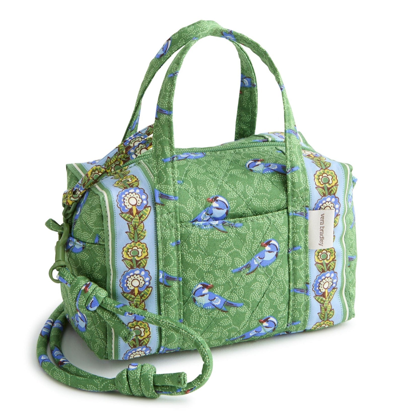 Mini Original Duffel Crossbody Green Birds - Raymond's Hallmark