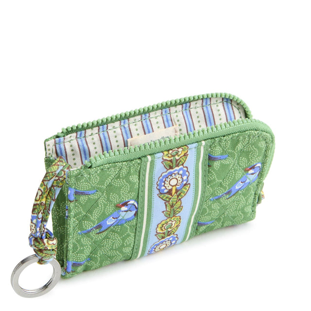 Zip Card Pouch Green Birds