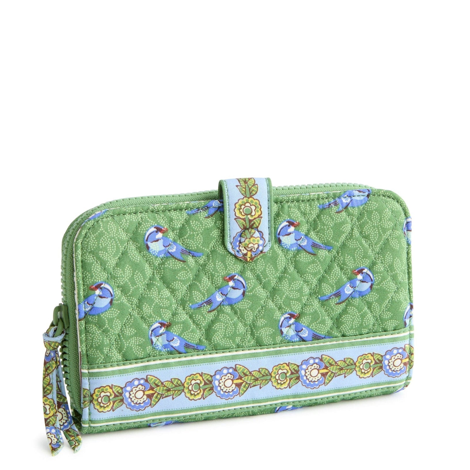 Large Tab Wallet Green Birds - Raymond's Hallmark