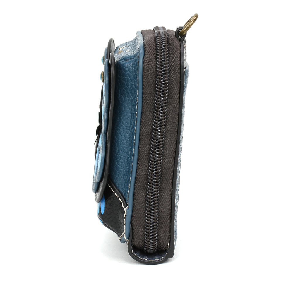Cute-C Credit Card Holder/Wallet Wristlet-Blue Butterfly - Raymond's Hallmark