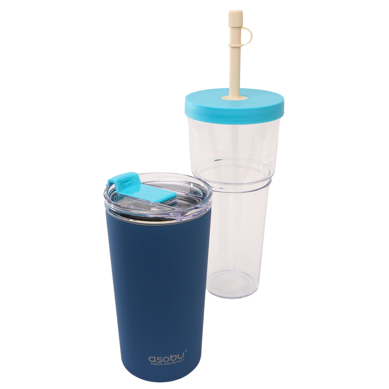 See-Through Straw Tumbler w/Detachable Insulated Mug Limited edition Pastel Blue