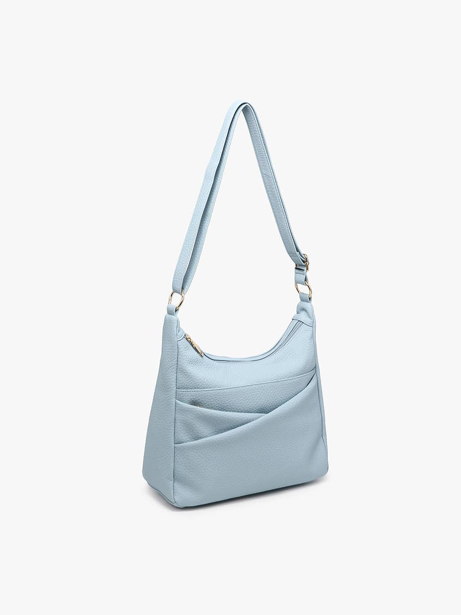 M2798 Lillian Dual Zip Compartment Crossbody w/ Front Diagonal Pockets - Raymond's Hallmark