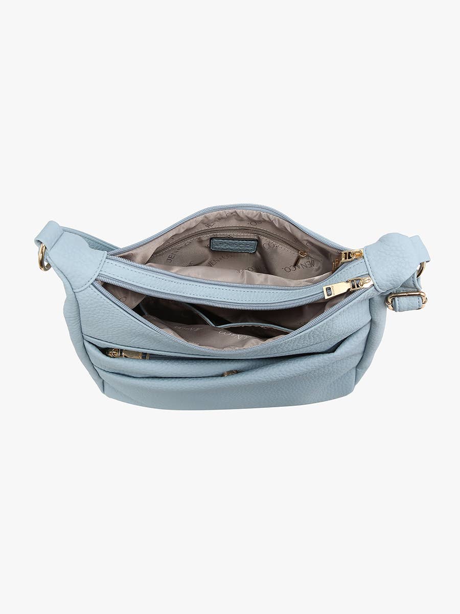 M2798 Lillian Dual Zip Compartment Crossbody w/ Front Diagonal Pockets - Raymond's Hallmark