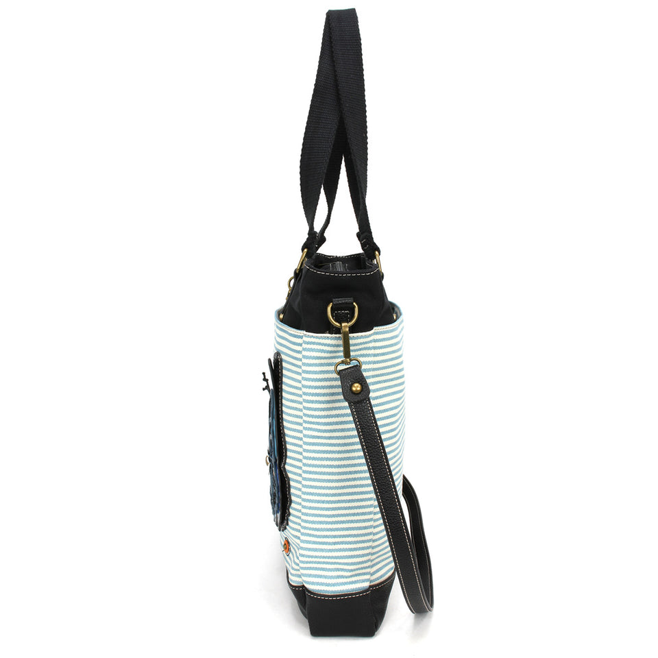 Work Tote-Blue Butterfly-Blue Stripe - Raymond's Hallmark