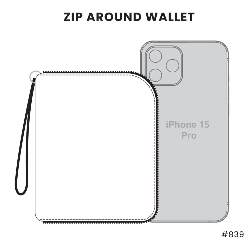 Zip-Around Wallet-Blue Butterfly-Blue Stripe - Raymond's Hallmark