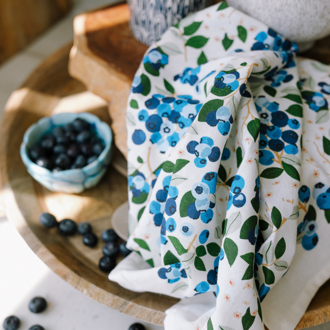 Blueberry Field Tea Towel - Raymond's Hallmark
