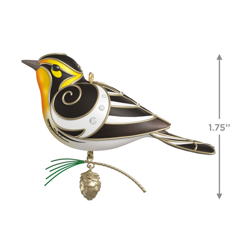 The Beauty of Birds Blackburnian Warbler Ornament - Raymond's Hallmark