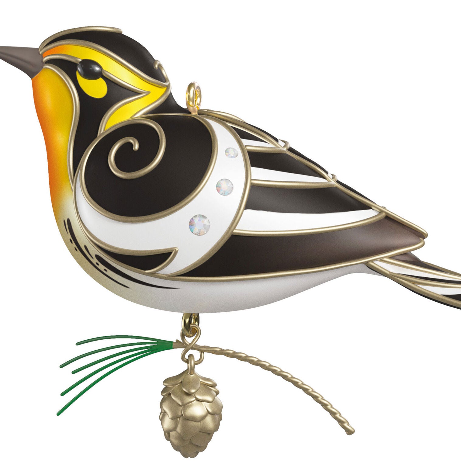 The Beauty of Birds Blackburnian Warbler Ornament - Raymond's Hallmark