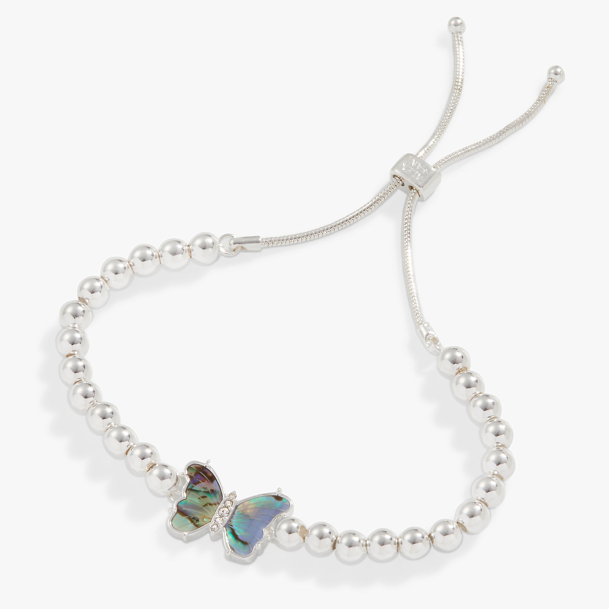 Carved Abalone Butterfly Tennis Bolo Bracelet - Raymond's Hallmark