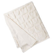 Cream Heart Pattern Plush Throw Blanket - Raymond's Hallmark
