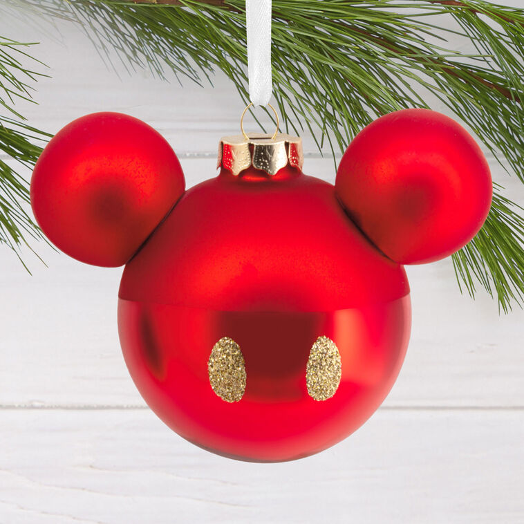 Mickey Mouse Blown Glass Ornament