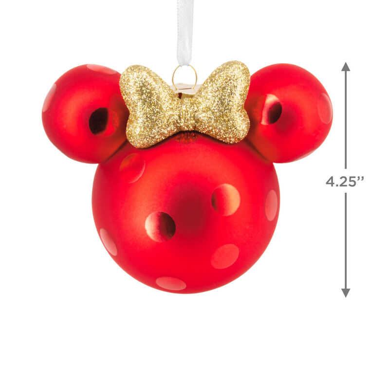 Minnie Mouse Blown Glass Ornament
