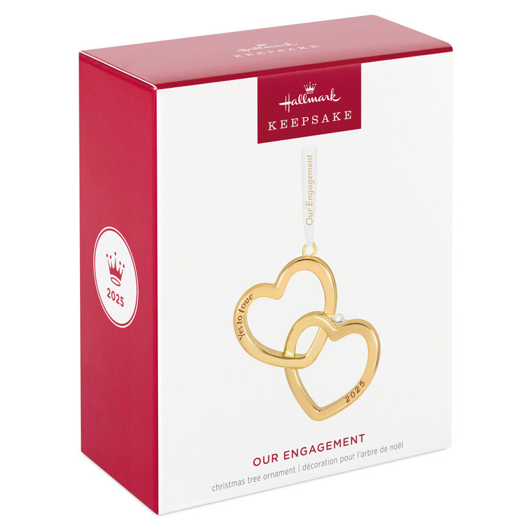 Our Engagement 2025 Metal Ornament - Raymond's Hallmark