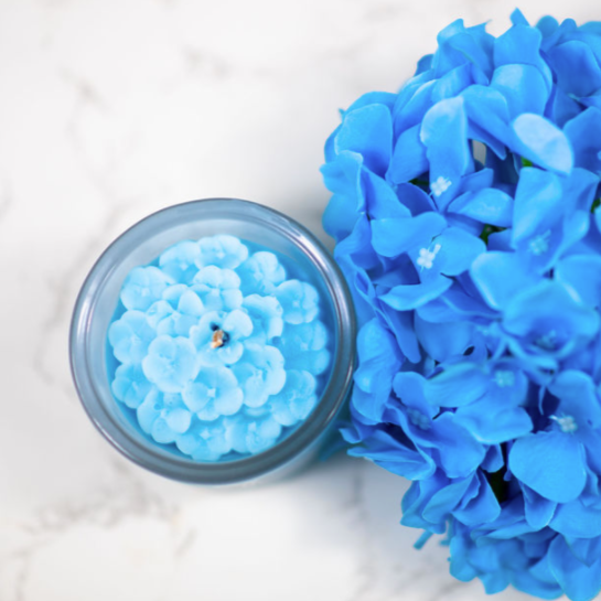 Hydrangea  Flower Top Candle 2.5oz
