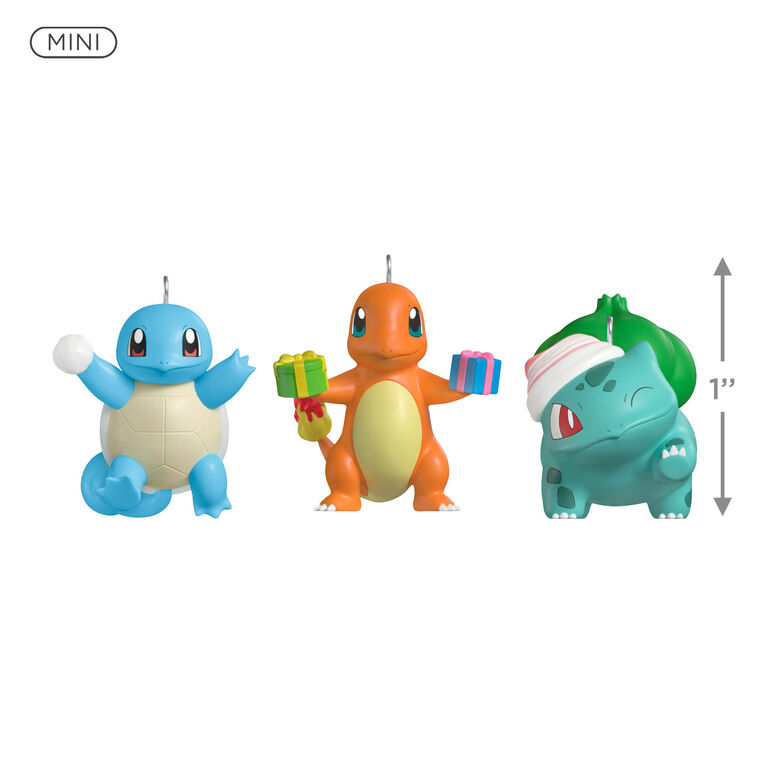 Squirtle, Charmander, Bulbasaur