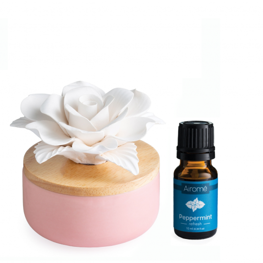 Porcelain Aroma Diffuser Bloom with Eucalyptus Oil