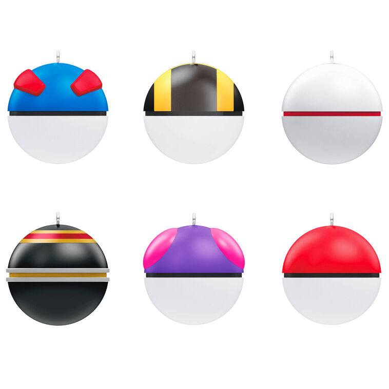 Pokémon Poké Ball Ornaments, Set of 6