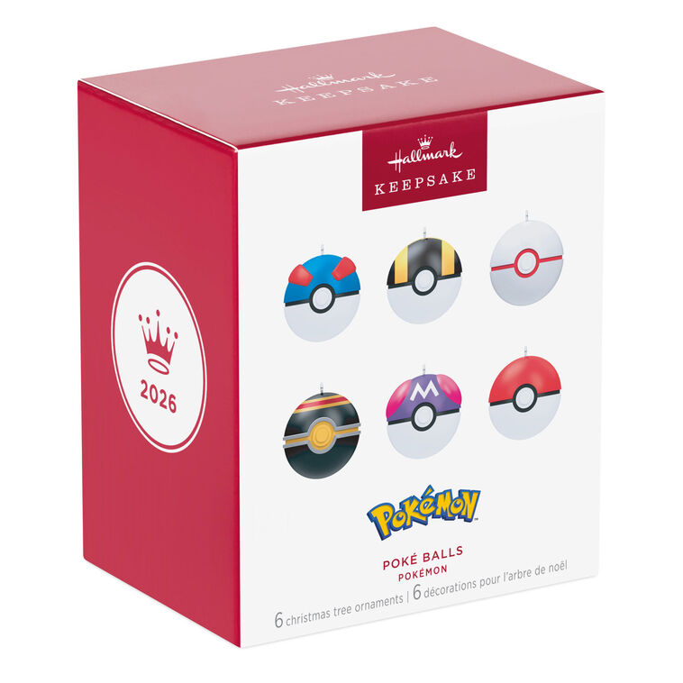 Pokémon Poké Ball Ornaments, Set of 6