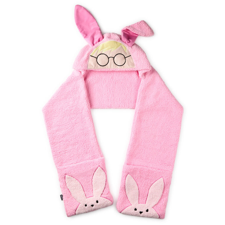 A Christmas Story Ralphie's Pink Bunny Suit Hooded Scarf With Pockets