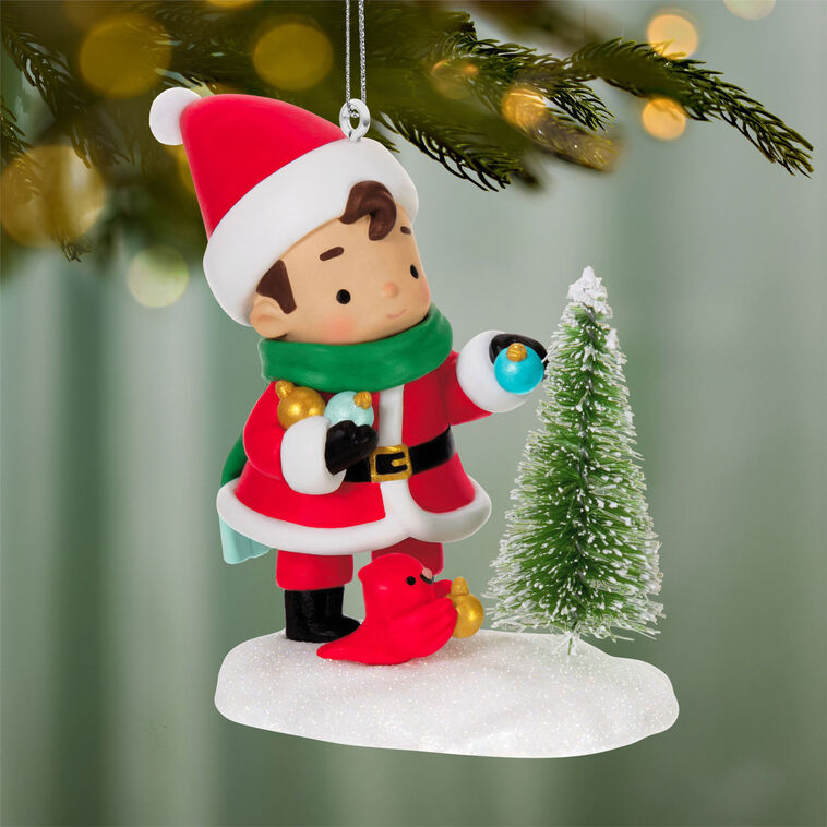 Young Santa Ornament