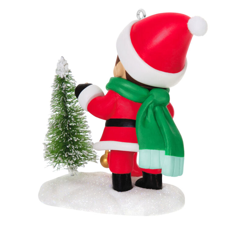 Young Santa Ornament
