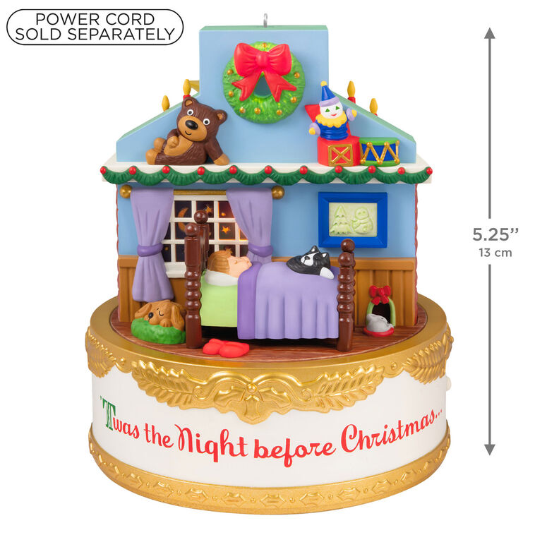 The Night Before Christmas Ornament With Light, Sound and Motion