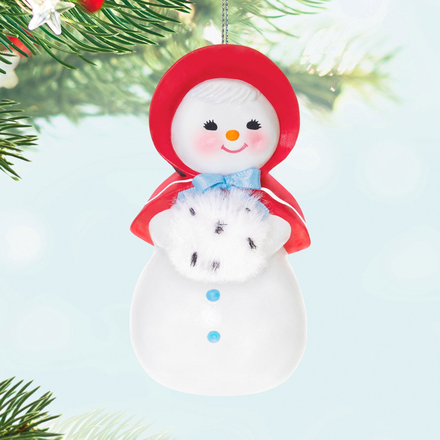 Sweet Snow Girl Porcelain Limited Ornament