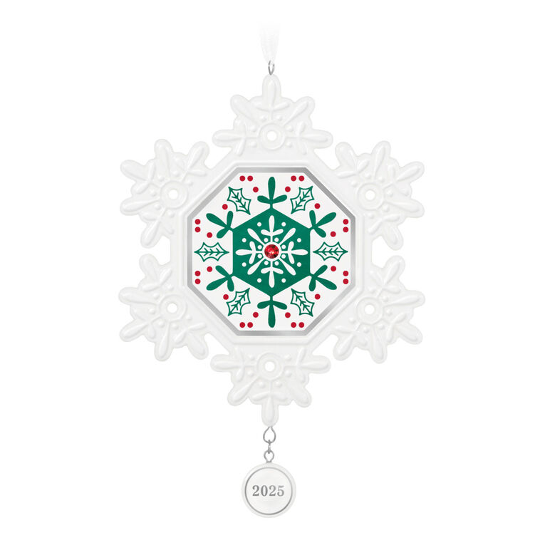 Snowflake 2025 Porcelain Ornament - Raymond's Hallmark