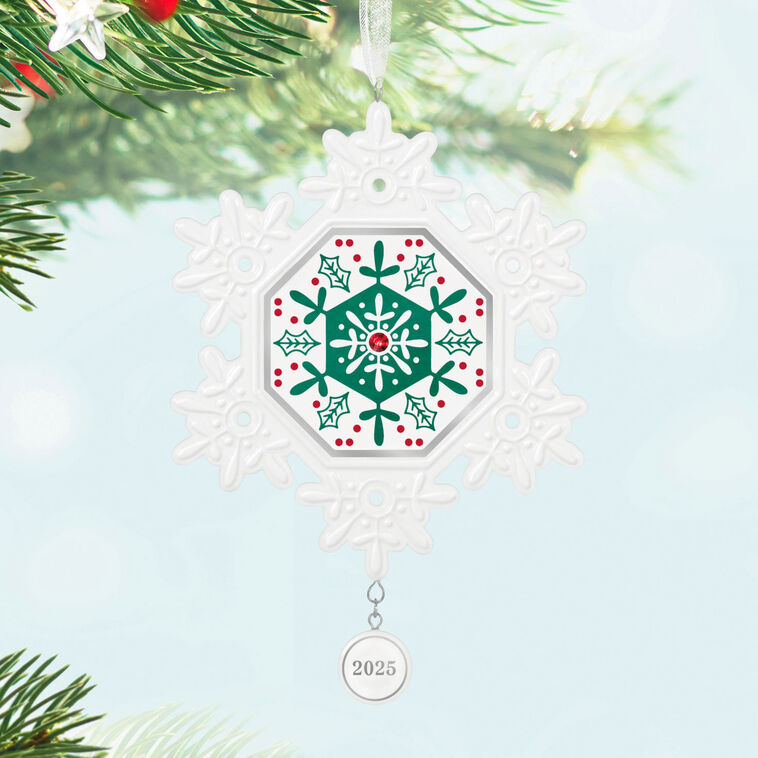 Snowflake 2025 Porcelain Ornament - Raymond's Hallmark