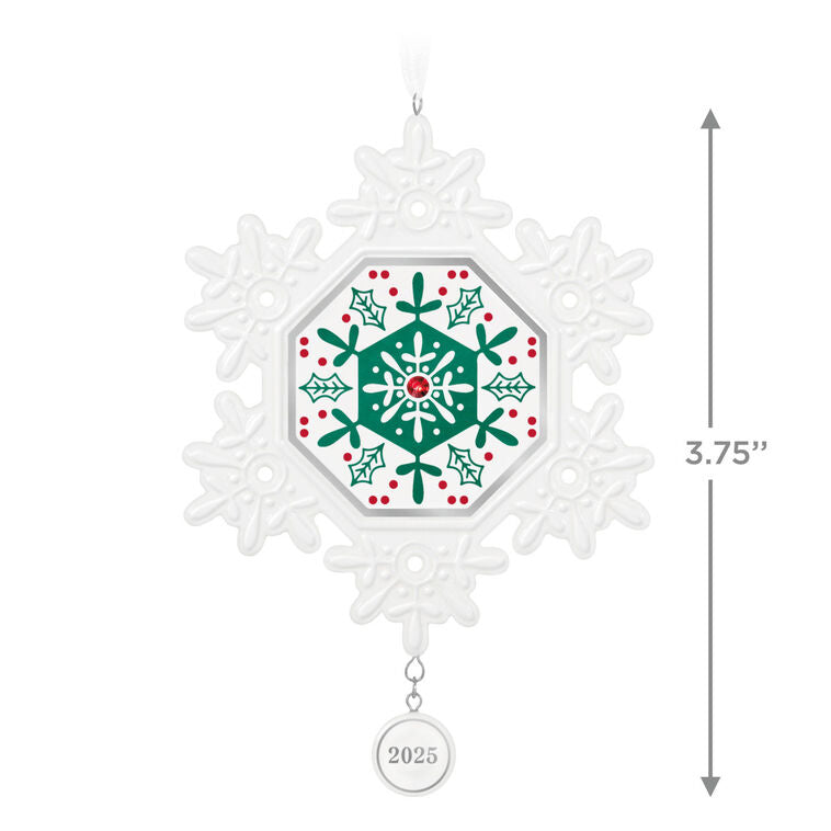 Snowflake 2025 Porcelain Ornament - Raymond's Hallmark