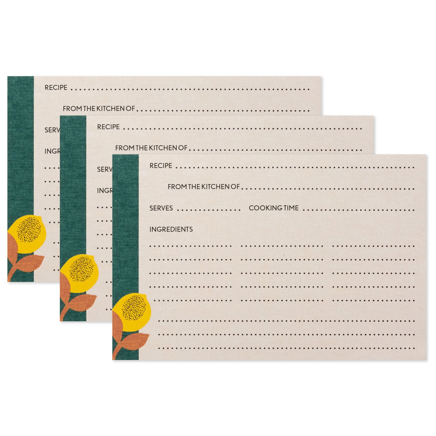 Recipe Cards Lemon - Raymond's Hallmark